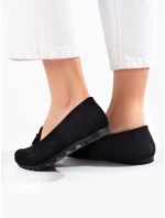 Designové mokasíny dámské černé bez podpatku Designové mokasíny dámské černé bez podpatku