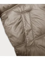 Béžová dámská bunda se střihem model 21246832 - S'WEST