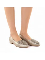 Dámské zlaté polobotky model 22015063 - M. Daszyński Dámské zlaté polobotky model 22015063 - M. Daszyński