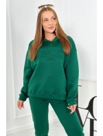 Izolovaná bavlněná souprava, mikina + kalhotami Brooklyn tmavě zelená