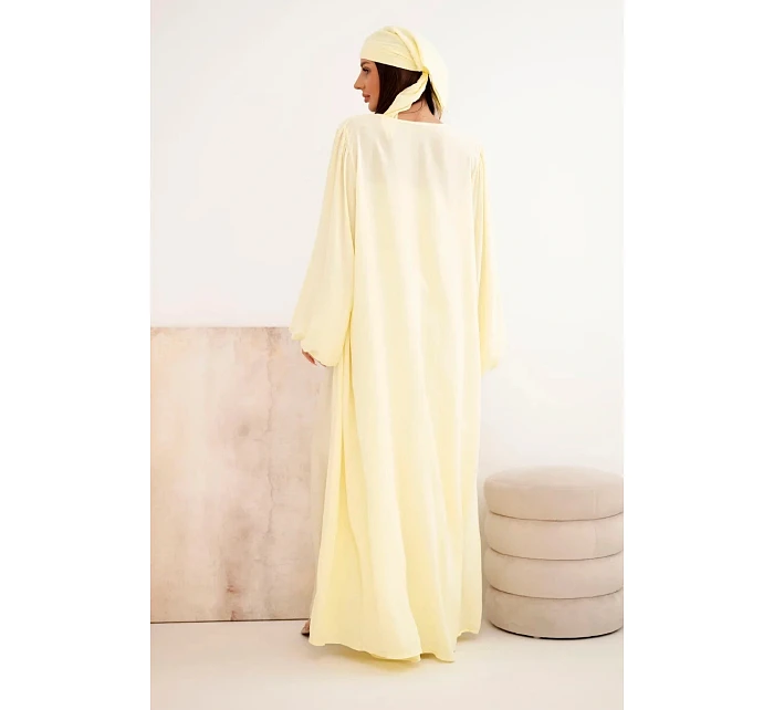 Dámský viskózový 4dílný komplet v boho stylu žlutý