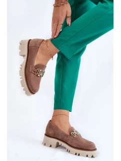 Semišové boty se zdobením Laura Messi 2489 Hněde