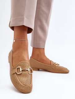 Dámské mokasíny na ploché podrážce s ozdobou Camel model 21650946 - Boto