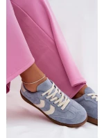 Dámské tenisky z eko semiše modré model 22027731 - EVENTO Dámské tenisky z eko semiše modré model 22027731 - EVENTO