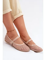 model 22130372 baleríny s páskem Béžové Gaia - Boto