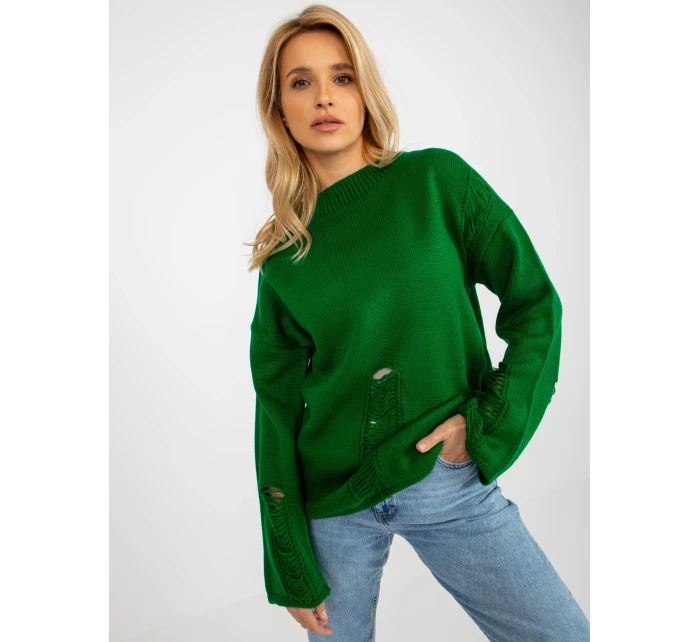 Sweter BA SW model 18694206 ciemny zielony - FPrice