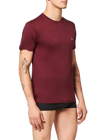Pánské triko 110853 1A538 - 00076 - Bordo - Emporio Armani Pánské triko 110853 1A538 - 00076 - Bordo - Emporio Armani