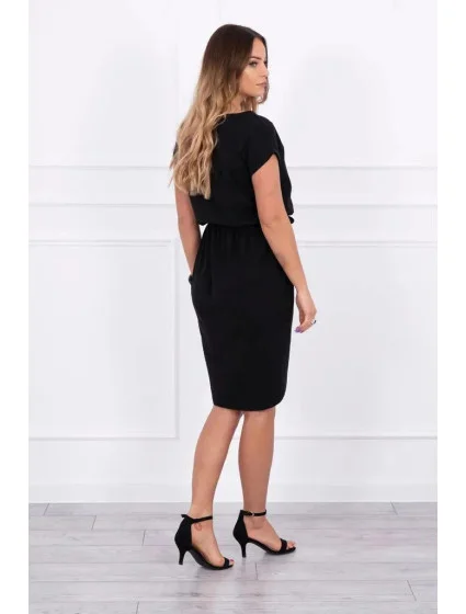 Dámské úpletové šaty model 22342265 černé - Kesi