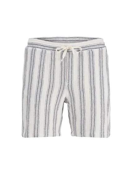 Jack&Jones pánské šortky JPSTJAIDEN COBA STRIPE JOG SHORTS REG SN 12274413 CLOUD DANCER/STRIPES