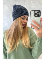 Fleecová čepice Melisa K241 černá+modrá Fleecová čepice Melisa K241 černá+modrá