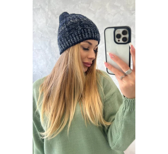 Fleecová čepice Melisa K241 černá+modrá Fleecová čepice Melisa K241 černá+modrá