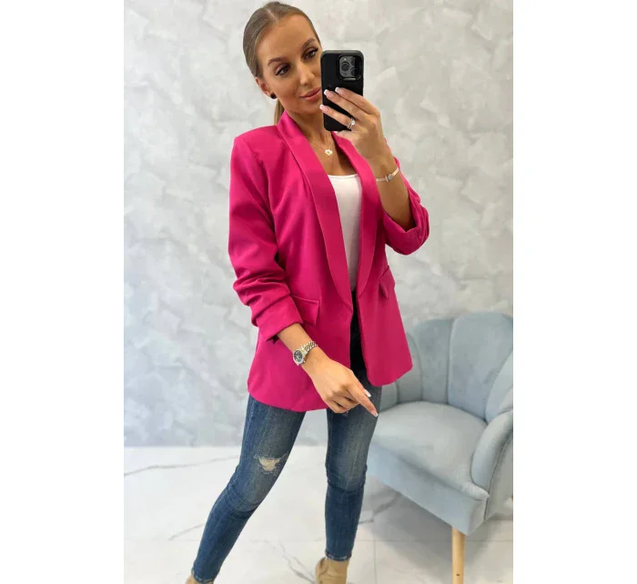 Bunda s klopou elegantní fuchsiová