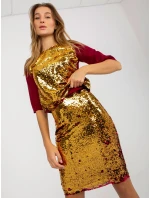 Spódnica LK SD model 21127108 bordowy - FPrice Spódnica LK SD model 21127108 bordowy - FPrice