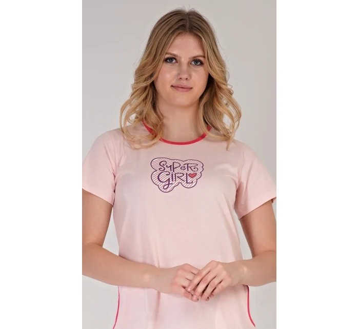 Dámské domácí šaty s krátkým rukávem Super girl