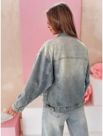 Dámská přechodná oversize katana bunda NOVAJIN modrá FashionStreet TY4838 Dámská přechodná oversize katana bunda NOVAJIN modrá FashionStreet TY4838