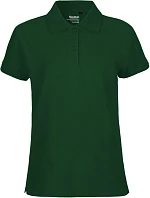 O Dámské piqué polo z bio bavlny bottle green model 22503817 - Neutral O Dámské piqué polo z bio bavlny bottle green model 22503817 - Neutral