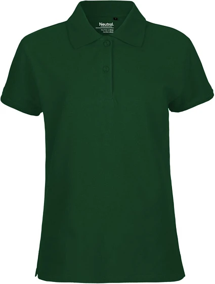 O Dámské piqué polo z bio bavlny bottle green model 22503817 - Neutral O Dámské piqué polo z bio bavlny bottle green model 22503817 - Neutral