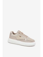 Dámské Kožené Tenisky Na Platformě Béžové model 21697059 - EVENTO