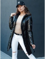 Dámská prošívaná dlouhá bunda s kapucí PAUL černá FashionStreet TY4415