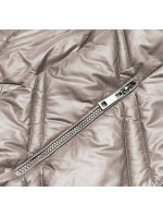 Dámská prošívaná bunda ve velbloudí barvě (H-97-2)