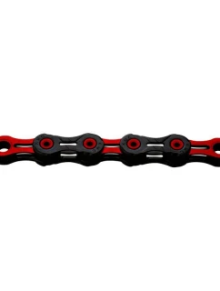 Řetěz KMC DLC 11 118 og. black & red BOX