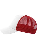 Atlantis Headwear Rapper Cotton-S 5 panelová Trucker kšiltovka 33.0260 white/red