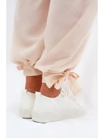 Dámské Tenisky Na Platformě Z Eko Kůže Big Star RR274A295 Bílé Dámské Tenisky Na Platformě Z Eko Kůže Big Star RR274A295 Bílé