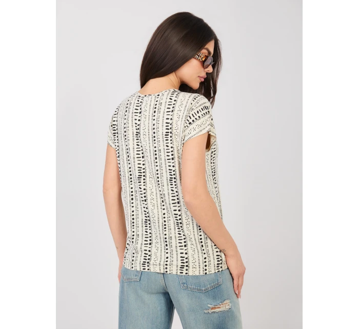 T shirt D12110M02646F jasny beżowy T shirt D12110M02646F jasny beżowy