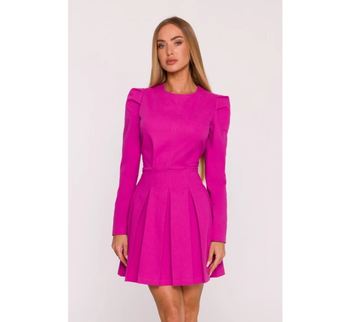 M884 Denimové šaty - růžové