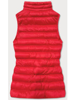 Krátká červená prošívaná dámská vesta model 16279860 - J.STYLE