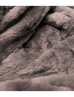 Dámská zimní bunda v barvě cappuccino s kapucí (FM09-3)
