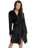 Dámský župan model 20850518 Glossy black - Henderson Dámský župan model 20850518 Glossy black - Henderson