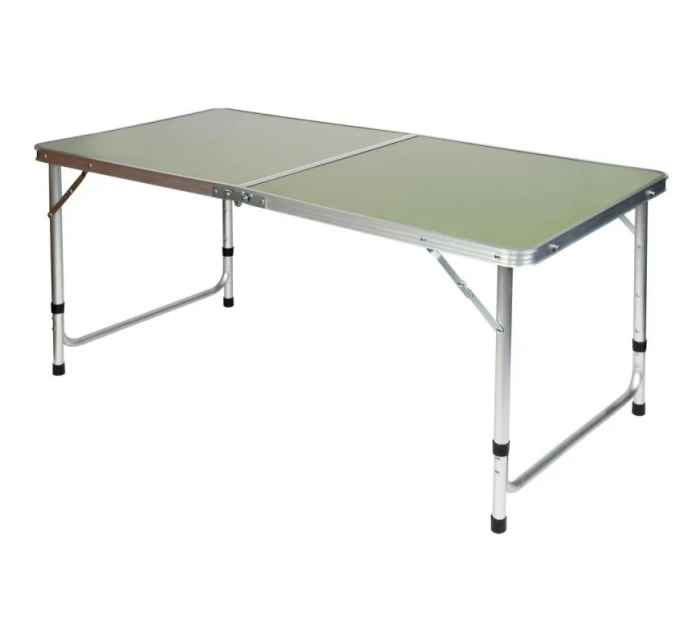 SKLÁDACÍ KEMPINGOVÝ TURISTICKÝ STŮL 120X60X70/62/55CM ZELENÝ