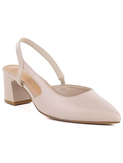 Béžové lodičky na jehlovém podpatku bez podpatku Sergio Leone SK472