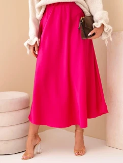 Dámská viskózová sukně rozšířená fuchsie