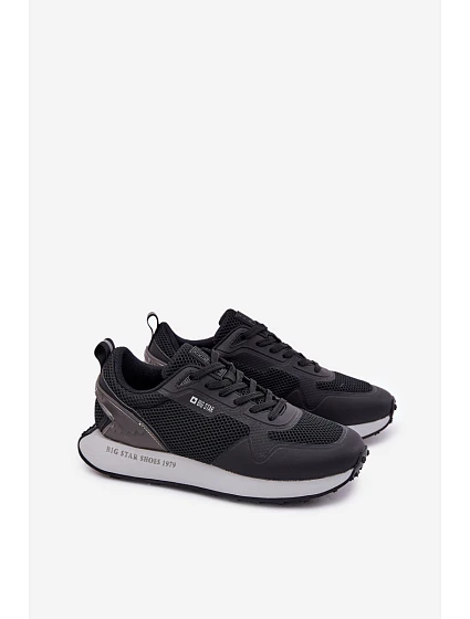 Pánské tenisky na platformě Big Star model 21692142 HiPoly System černé - Big Star Shoes