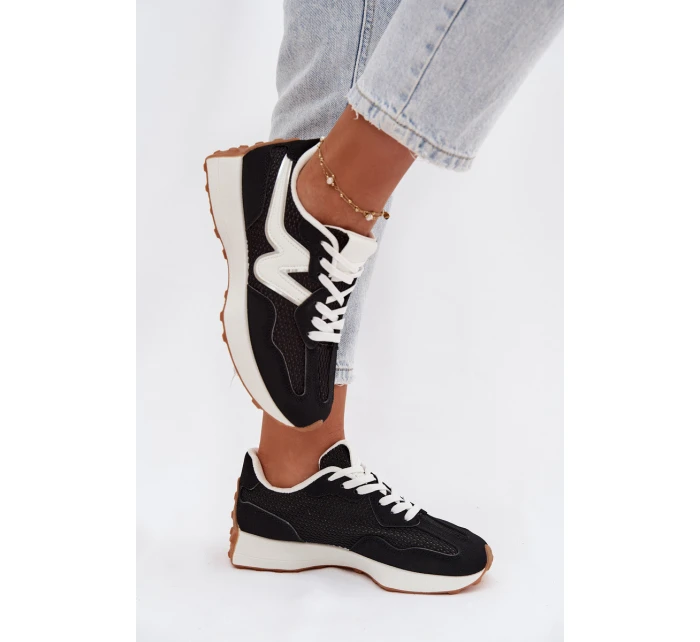 Dámské sportovní boty na platformě černé Janelora