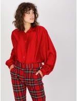 Košile DHJ KS model 21485641 tmavě červená - FPrice Košile DHJ KS model 21485641 tmavě červená - FPrice