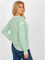 Dámský svetr LC SW 6006 .22 bílé a zelené - FPrice Dámský svetr LC SW 6006 .22 bílé a zelené - FPrice