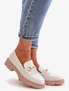 Dámské Mokasíny S Ozdobou Eko Kožené Bílé Tialorae