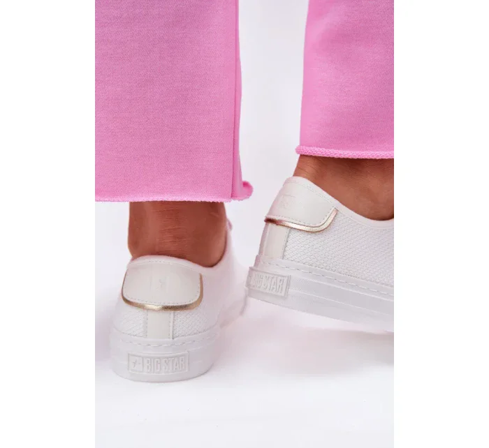 Dámské plátěné tenisky Big Star – bílé