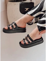 Dámské žabky na platformě PLATOFI black FashionStreet ZY0879