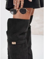 Dámské semišové černé kozačky model 21993087 - Dstreet Dámské semišové černé kozačky model 21993087 - Dstreet