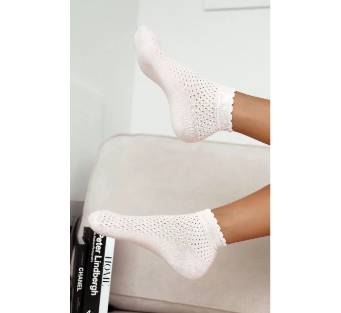 Dámské ažurové ponožky S 3741 model 20622557 - Milena Dámské ažurové ponožky S 3741 model 20622557 - Milena