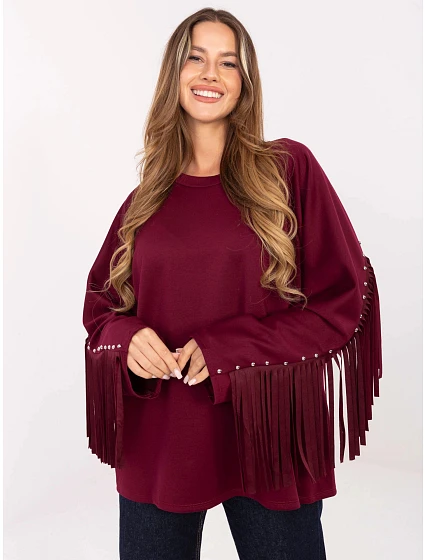 bluza damska z bordowa model 21470523 - Factory Price bluza damska z bordowa model 21470523 - Factory Price