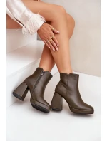 Boty Na Vysokém Podpatku Eko Kůže Tmavě Zelené model 21681576 - Boto Boty Na Vysokém Podpatku Eko Kůže Tmavě Zelené model 21681576 - Boto