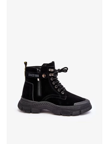 Dámské zateplené semišové kotníkové boty Jailina Trapper