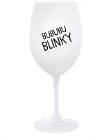 BUBUBUBLINKY - bílá sklenice na víno 350 ml