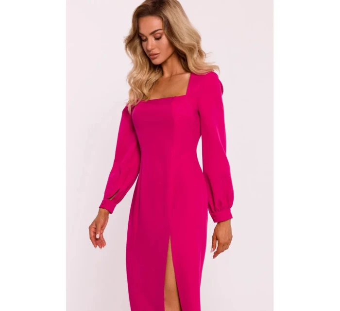 Plášťové šaty model 21149181 fuchsiové - Moe