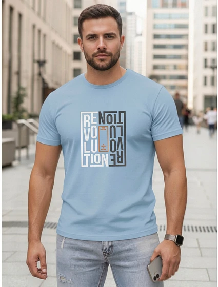 Tshirt męski z nadrukiem model 22182638 - FashionStreet Tshirt męski z nadrukiem model 22182638 - FashionStreet
